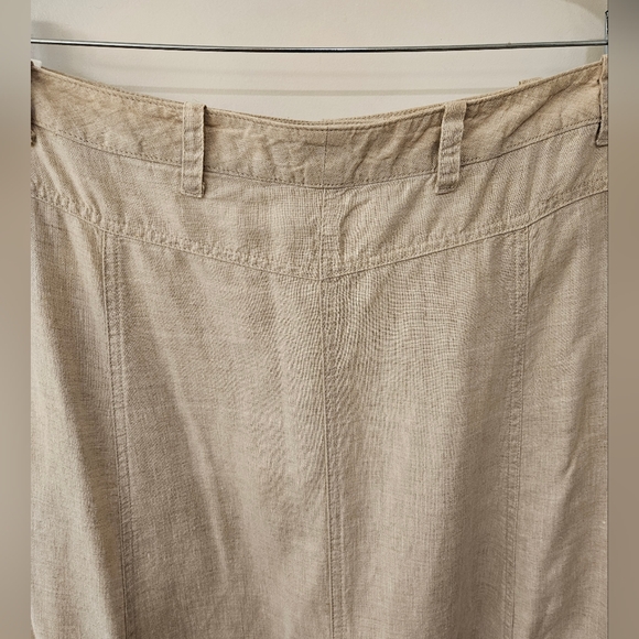 NWOT - Talbots Linen Oatmeal Midi Skirt - Size 12 - Picture 4 of 8